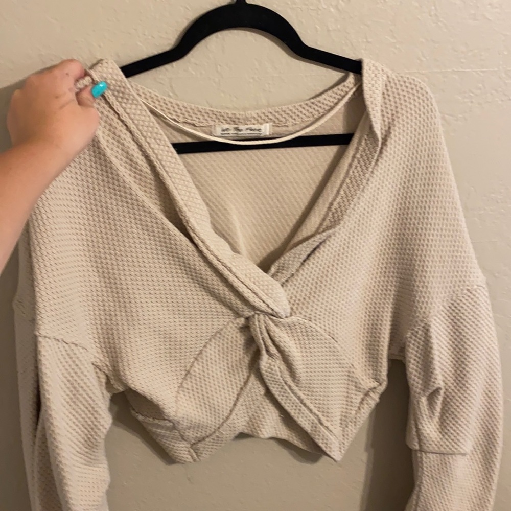 Free people front twist sweater medium